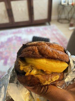 Breakfast sandwich with pork