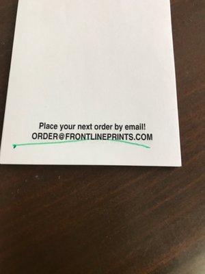 Send the image you want printed or your more complete order details to order@frontlineprints.com