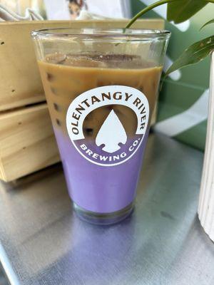 Ube Thai iced tea