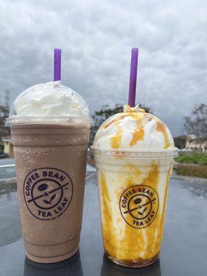 Mocha Ice Blended drink & Mango Ice Blended drink