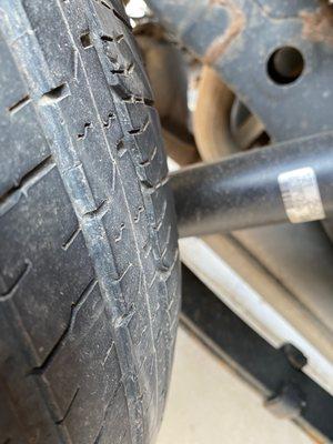 Flat spots on tire