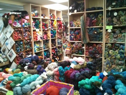 Just one view of the endless squishable skeins!