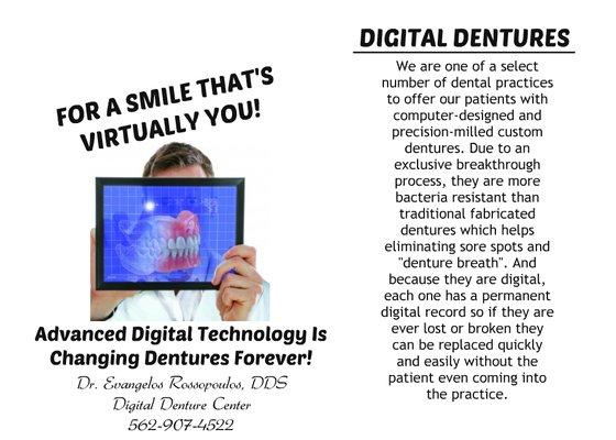 Our very own Dr. Ross specializes in the advance technology of Digital Dentures! Call for you FREE consultation by mentioning this yelp ad!