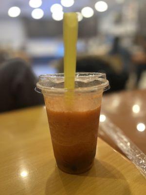 Strawberry Peach Bubble Tea