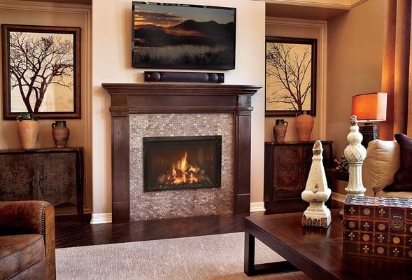 A Mendota is a gorgeous focal point for your living area!