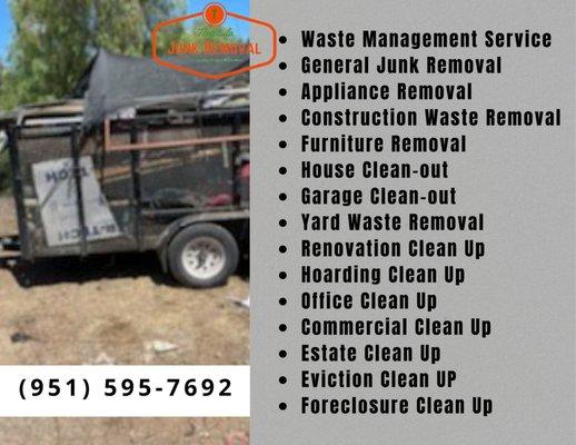 Temecula's Junk Removal - Hauling, clean-up, light demolition. Junk Hauling company in Murrieta and Temecula, CA.