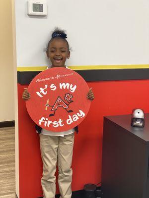 Always smiling and bringing her great attitude to learning math