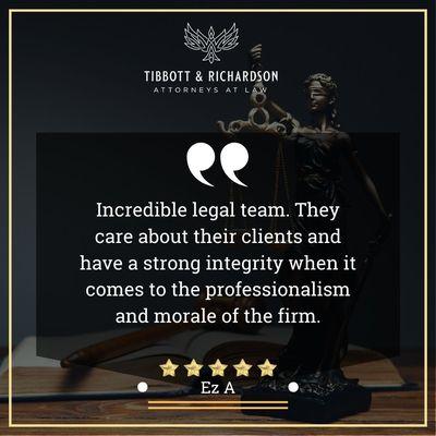 Client Testimonials For Tibbott & Richardson Attorneys At Law In Pennsylvania From EZ A