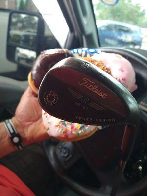 Vokey wedge - 20 AAA balls and I got some doughnuts for the gang.. I'm just not a sweet tooth - wish I was..