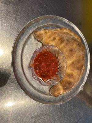 Mini calzone with daiya vegan cheese