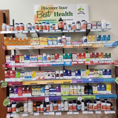 A full array of standardized, high-quality, bio-available supplements