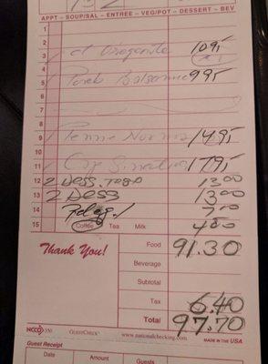 Handwritten bill... Welcome to the Stone Age!