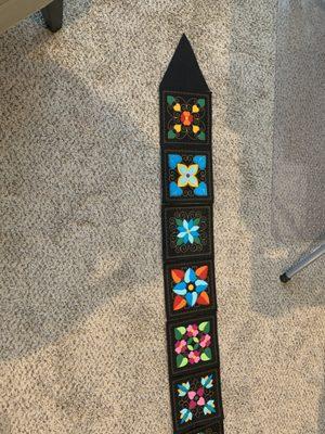 Class held using wool and the embroidery machine. I made a table runner out of it.