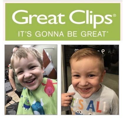 Before and After photo of a Great haircut at a Great price at Great Clips Eagle Rock!