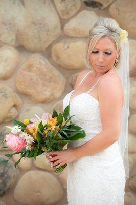 Tailored wedding dress by Myrna