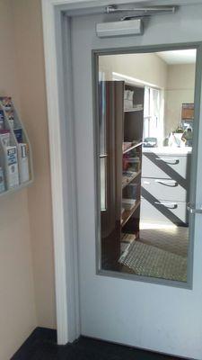 Office doorway . . .