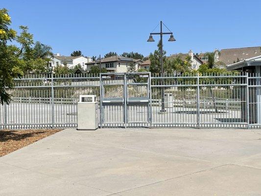 gate from outdoor patio