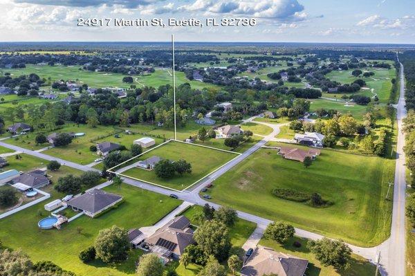 Drone Photography helps a potential buyer see geographical context and property overview.