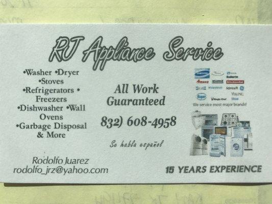 RJ Appliance Service