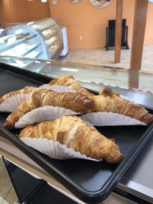 Freshly made croissants