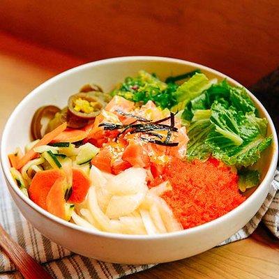 Our popular poke bowl - Spicy Salmon Bowl