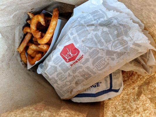 FRies + Taco + Sausage Sandwich