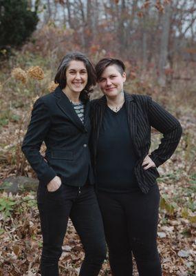 The co-owners, operators, and jewelers of Wolf & Stag, Kassandra McKinnon (L) and LaTischa Franzmeier (R).