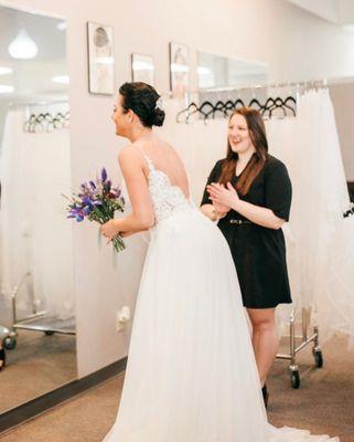 We love helping our brides find their dream wedding dress!