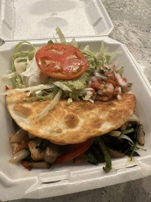 Chicken fajita quesadilla