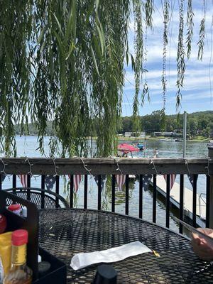 The view on the sunny deck