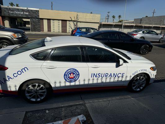 Aaa driver's illegally parked car