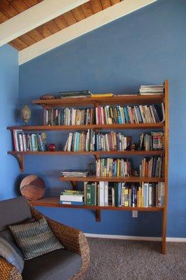 A bookshelf makes a home.