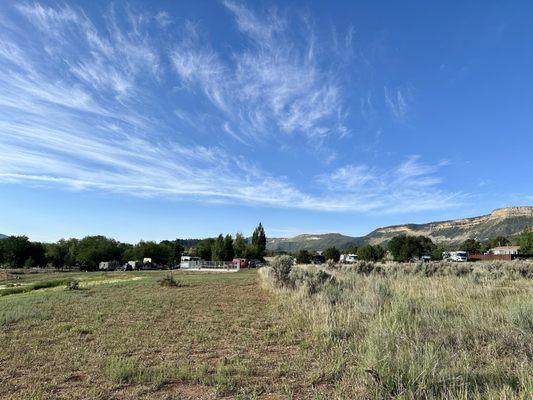 Campground from dog walking area/bike trail