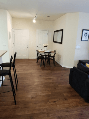 The entry way to our apartments are lovely and inviting!