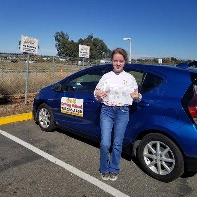 Erica passes the DMV driving test at the Hemet location!