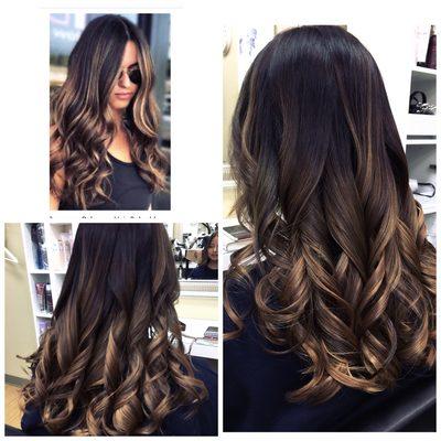 Asian Balayage w worm toner