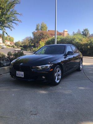 BMW 328 front left fender and bumper repair.