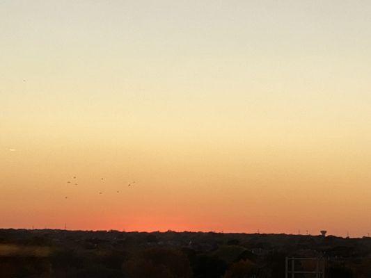 Yesterdays magical sunset over Grapevine from the 6th floor of the Gaylord Resort.