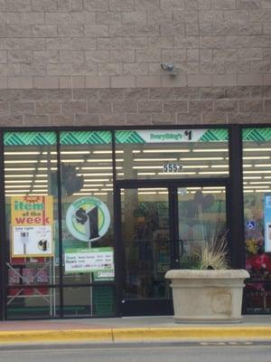 Dollar Tree, entrance up close.  555 W.  South Boulder Road, Unit B, Lafayette, CO 80026.  April 6th 2014.