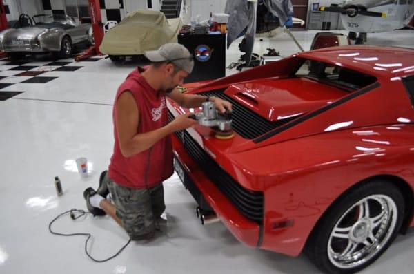 Paint Correction Process on Ferrari using the Cyclo Polisher