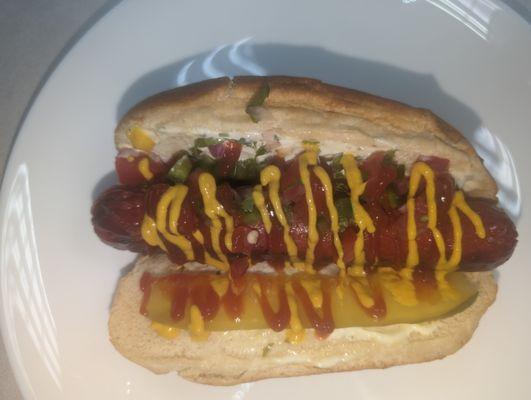 1/4 jumbo hot dog