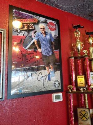 Guy's Triple D autographed poster