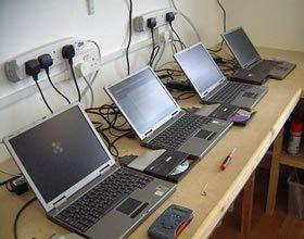 Laptop computer work bench.