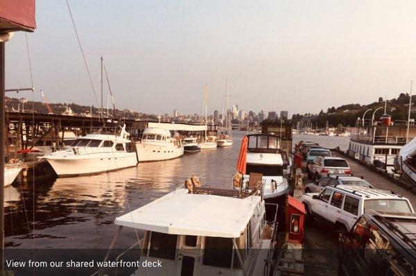 The view from the shared deck at Lakeside Art Studios