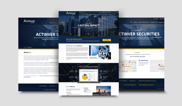 WordPress website design for a local financial investment management firm