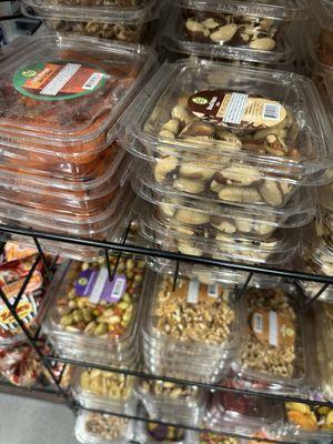 variety of nuts  and dried fruits