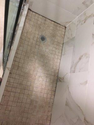 Mold around grout