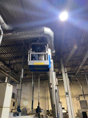 Commercial air duct cleaning