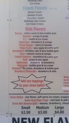 Flavor list Pt2