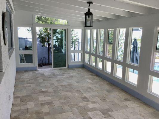 Inside of Az room built in existing porch